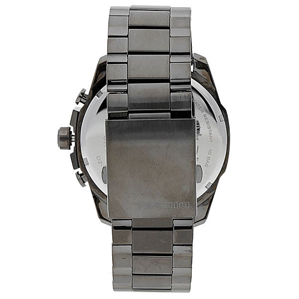 Diesel Mega Chief Chronograph Grey Dial Grey Steel Strap Watch For Men - DZ4421 Buy Now By Diesel