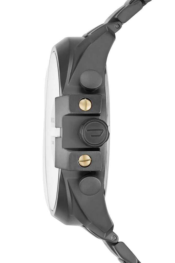 Diesel Mega Chief Chronograph Grey Dial Grey Steel Strap Watch For Men - DZ4466 Buy Now By Diesel