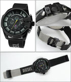 Diesel Mega Chief Chronograph Black Dial Black Mesh Bracelet Watch For Men - DZ4514 Buy Now By Diesel