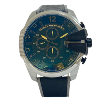 Diesel Mega Chief Chronograph Black Dial Grey Nylon Strap Watch For Men - DZ4523 Buy Now By Diesel