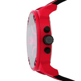 Diesel Mega Chief Chronograph Black Dial Red Rubber Strap Watch For Men - DZ4526 Buy Now By Diesel