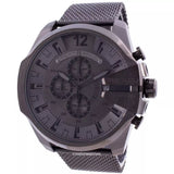 Diesel Mega Chief Chronograph Black Dial Black Mesh Strap Watch For Men - DZ4527 Buy Now By Diesel