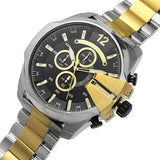 Diesel Mega Chief Chronograph Black Dial Two Tone Steel Strap Watch For Men - DZ4581 Buy Now By Diesel