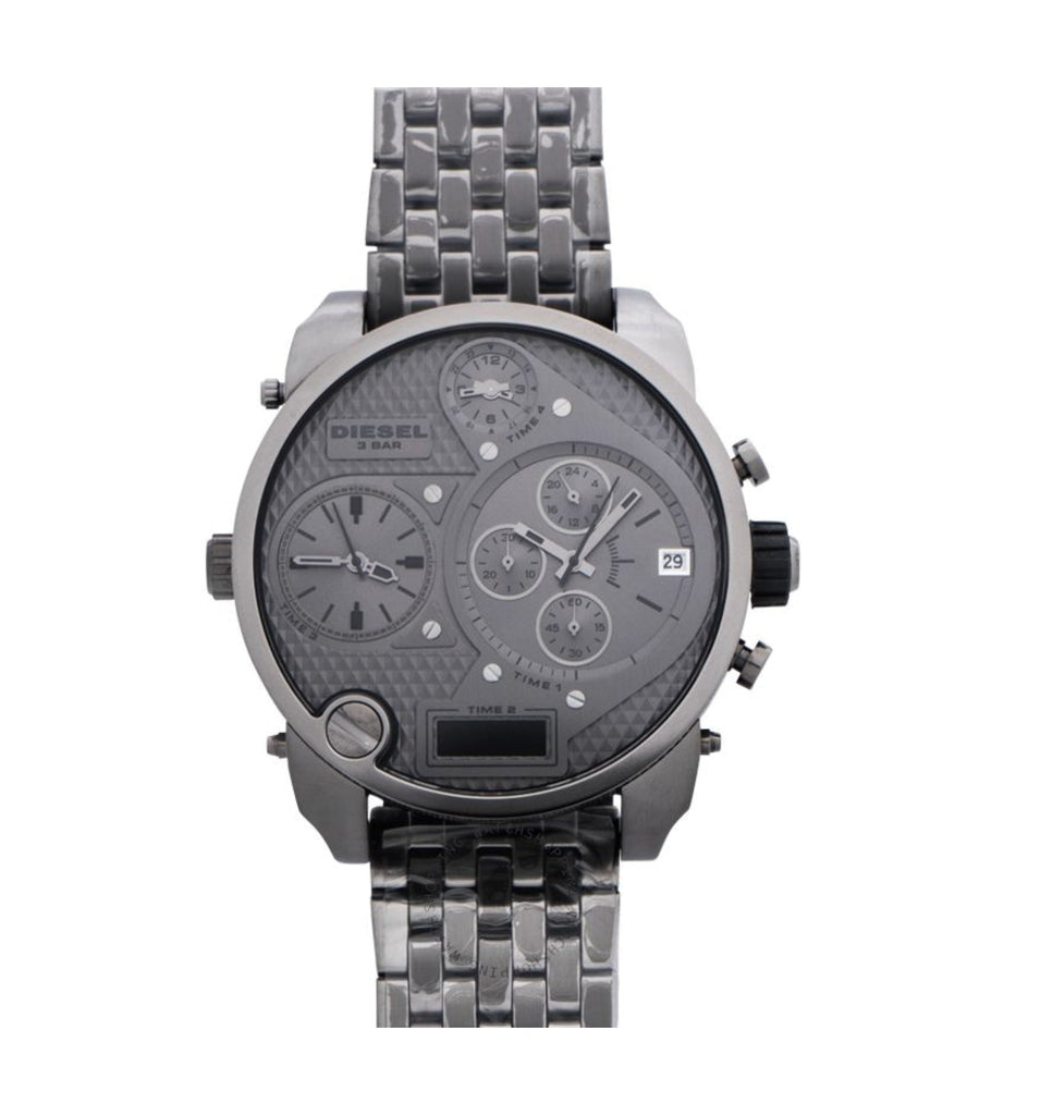 Diesel Mr Daddy 1.0 Gray Dial Gray Stainless Steel Watch For Men - DZ7247 Buy Now By Diesel