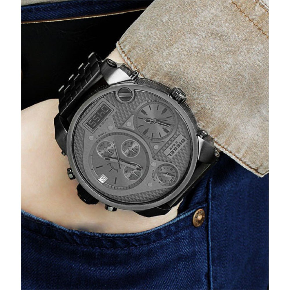 Diesel Mr Daddy 1.0 Gray Dial Gray Stainless Steel Watch For Men - DZ7247 Buy Now By Diesel