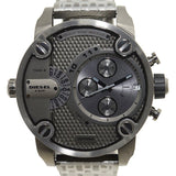 Diesel Little Daddy Dual Time Chronograph Grey Dial Stainless Steel Strap Watch For Men - DZ7263 Buy Now By Diesel