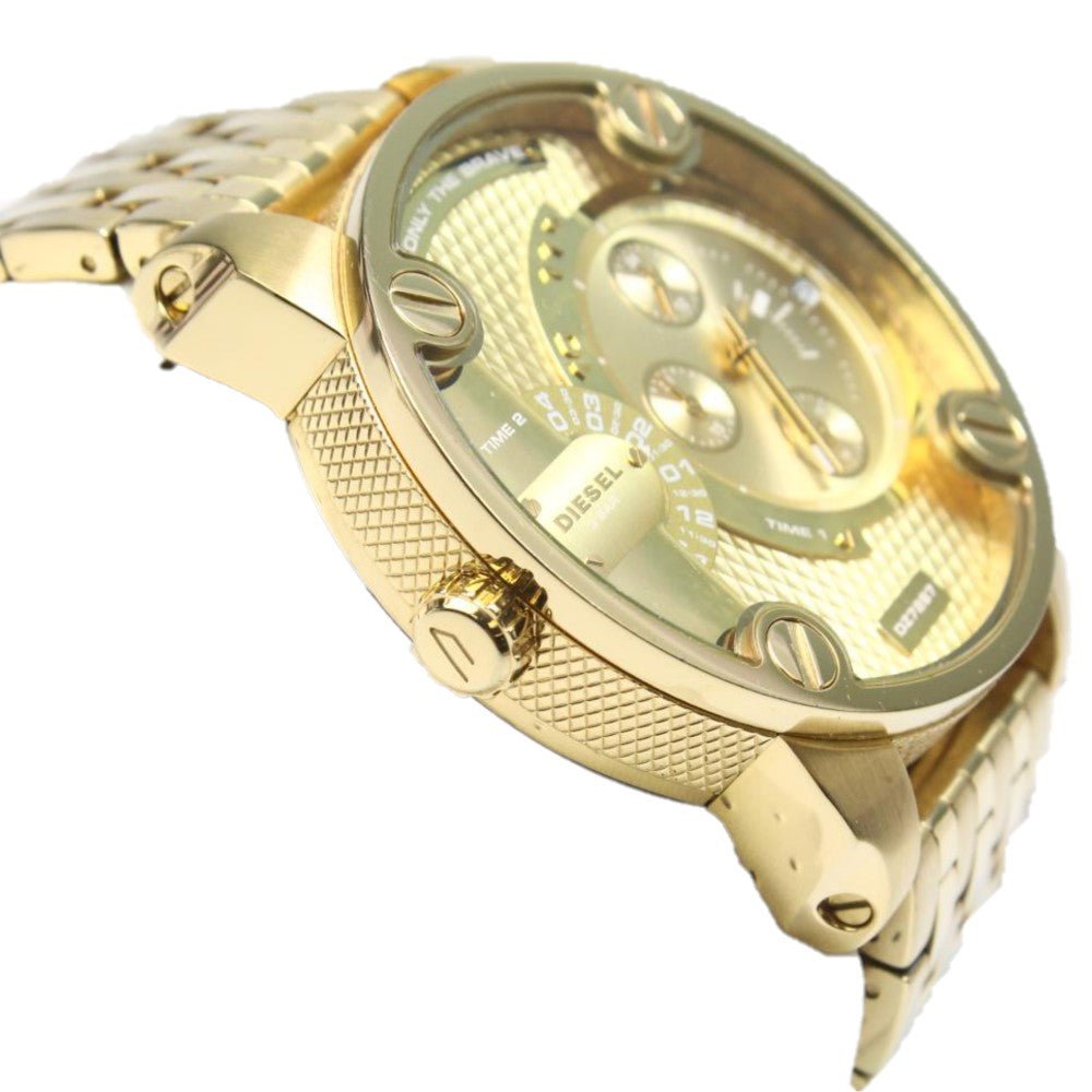 Diesel Big Daddy Analog Gold Dial Gold Stainless Steel Watch For Men - DZ7287 Buy Now By Diesel