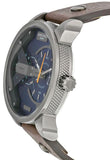 Diesel Mini Daddy Analog Blue Dial Brown Leather Strap Watch For Men - DZ7339 Buy Now By Diesel