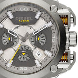 Diesel BAMF Chronograph Beige Dial Brown Leather Strap Watch For Men - DZ7343 Buy Now By Diesel