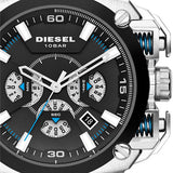 Diesel BAMF Chronograph Black Dial Black Leather Strap Watch For Men - DZ7345 Buy Now By Diesel
