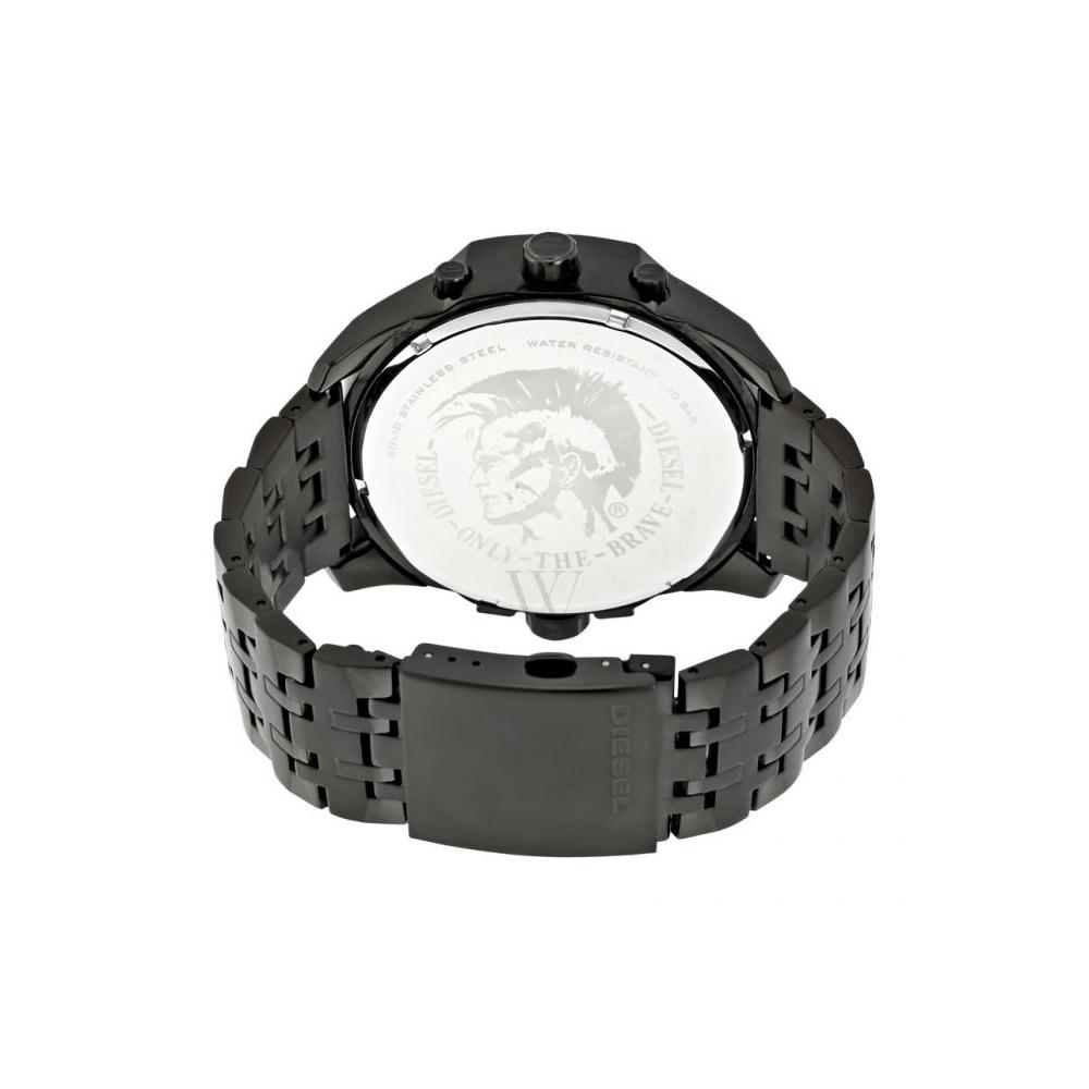 Diesel Uber Chief Chronograph Red Dial Black Steel Strap Watch For Men - DZ7373 Buy Now By Diesel