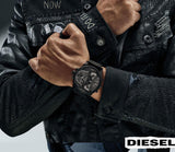 Diesel Mr Daddy 2.0 Chronograph Black Dial Black Steel Strap Watch For Men - DZ7396 Buy Now By Diesel