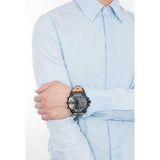 Diesel Mr. Daddy 2.0 Chronograph Grey Dial Brown Leather Strap Watch For Men - DZ7406 Buy Now By Diesel