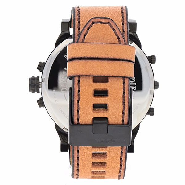 Diesel Mr. Daddy 2.0 Chronograph Grey Dial Brown Leather Strap Watch For Men - DZ7406 Buy Now By Diesel