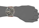 Diesel Mr Daddy Chronograph Grey Dial Brown Leather Strap Watch For Men - DZ7413 Buy Now By Diesel