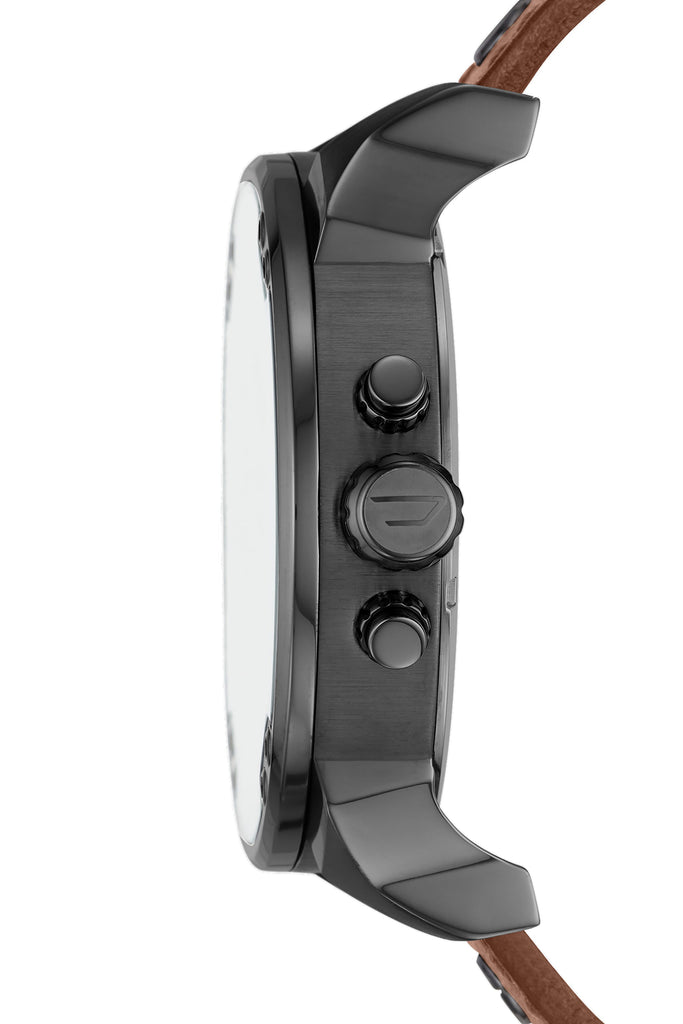 Diesel Mr Daddy Chronograph Grey Dial Brown Leather Strap Watch For Men - DZ7413 Buy Now By Diesel