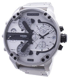 Diesel Mr. Daddy Chronograph Silver Dial Silver Steel Strap Watch For Men - DZ7421 Buy Now By Diesel