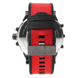 Diesel Mr Daddy 2.0 Chronograph Grey Dial Red Rubber Strap Watch For Men - DZ7423 Buy Now By Diesel