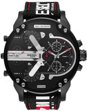 Diesel Mr. Daddy 2.0 Quartz Black Dial Black Nylon Strap Watch For Men - DZ7433 Buy Now By Diesel