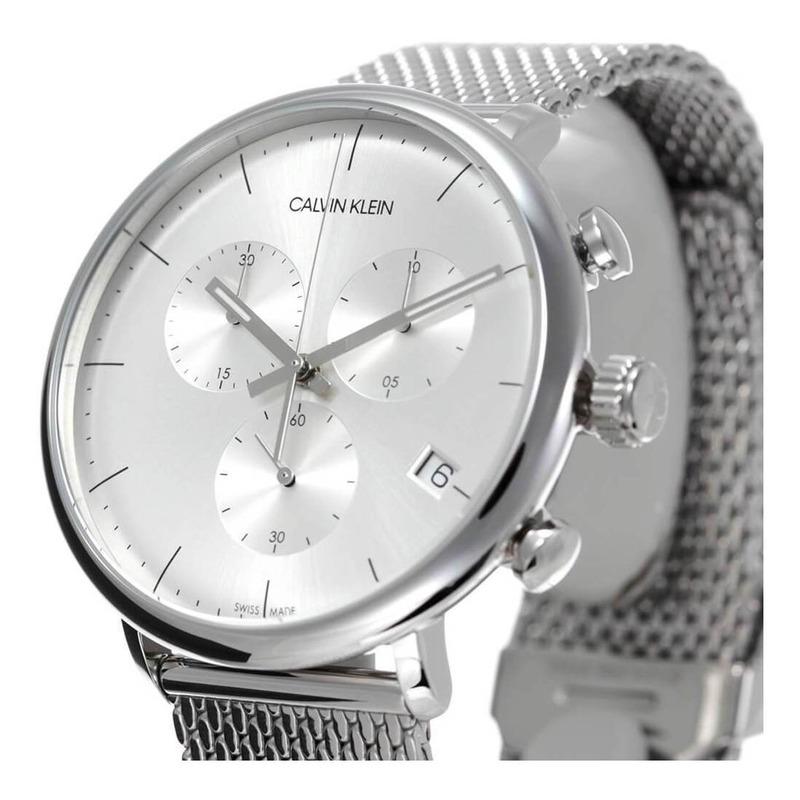 Calvin Klein High Noon Silver Dial Silver Mesh Bracelet Watch for Men - K8M27126 Buy Now By Calvin Klein