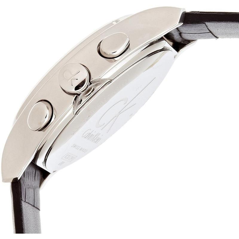 Calvin Klein Skirt Chronograph Black Dial Black Leather Strap Watch for Men - K2U291C1 Buy Now By Calvin Klein