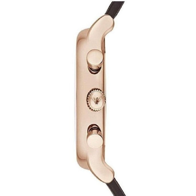 Emporio Armani Retro Quartz White Dial Brown Leather Strap Watch For Men - AR1936 Buy Now By Emporio Armani