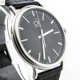 Calvin Klein Surround Black Dial Black Leather Strap Watch for Men - K3W211C1 Buy Now By Calvin Klein