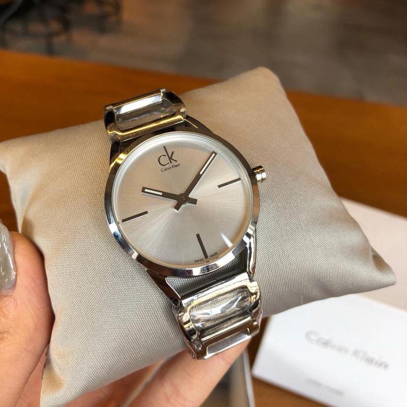 Calvin Klein Stately Silver Dial Silver Steel Strap Watch for Women - K3G23128 Buy Now By Calvin Klein