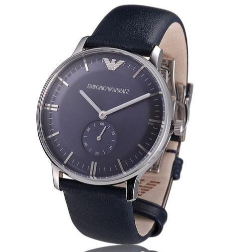 Emporio Armani Analog Quartz Blue Dial Blue Leather Strap Watch For Men - AR1647 Buy Now By Emporio Armani