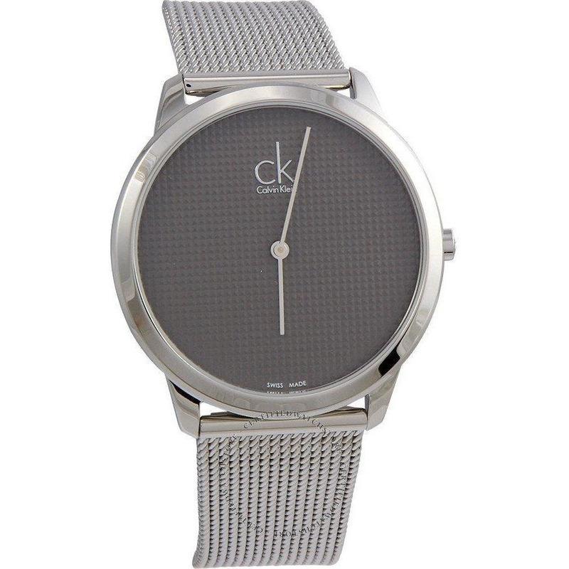Calvin Klein Minimalist Black Dial Silver Mesh Bracelet Watch for Men - K3M2112X Buy Now By Calvin Klein