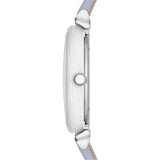 Emporio Armani Gianni T-Bar Mother Of Pearl White Dial Grey Leather Strap Watch For Women - AR11039 Buy Now By Emporio Armani