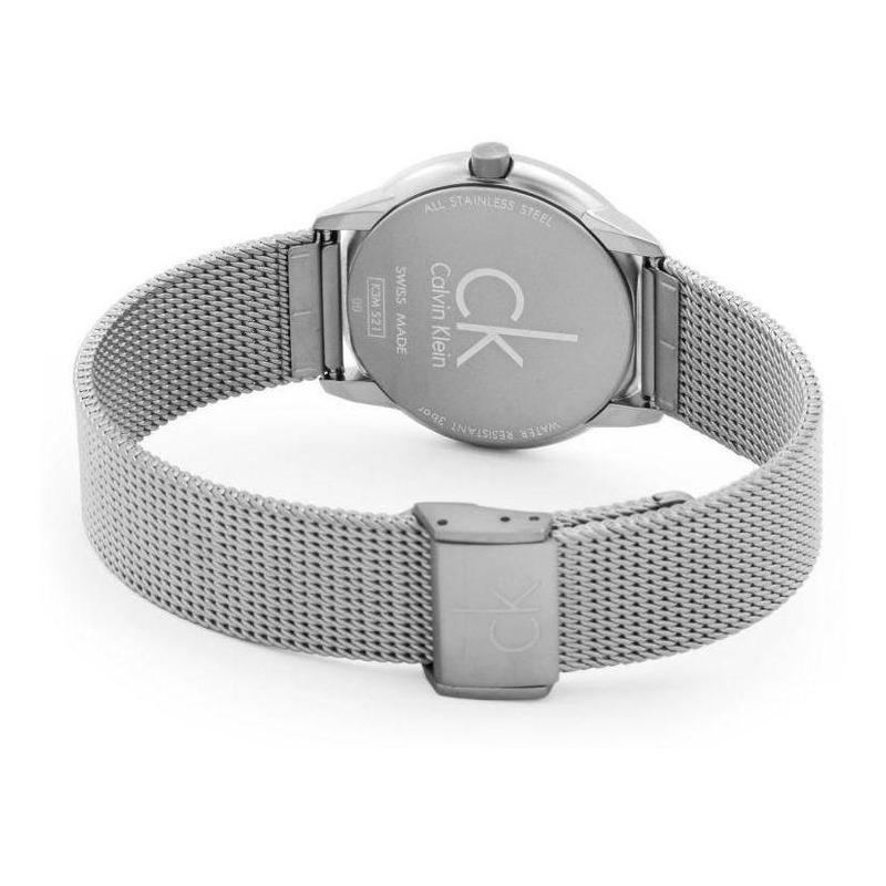 Calvin Klein Minimal Grey Dial Silver Mesh Bracelet Watch for Men - K3M51154 Buy Now By Calvin Klein