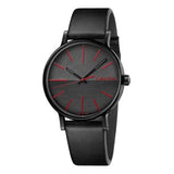 Calvin Klein Boost Black Dial Black Leather Strap Watch for Men - K7Y214CY Buy Now By Calvin Klein