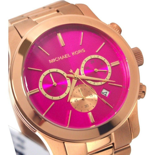 Michael Kors Runway Pink Dial Rose Gold Steel Strap Watch for Women - MK5931 Buy Now By Michael Kors