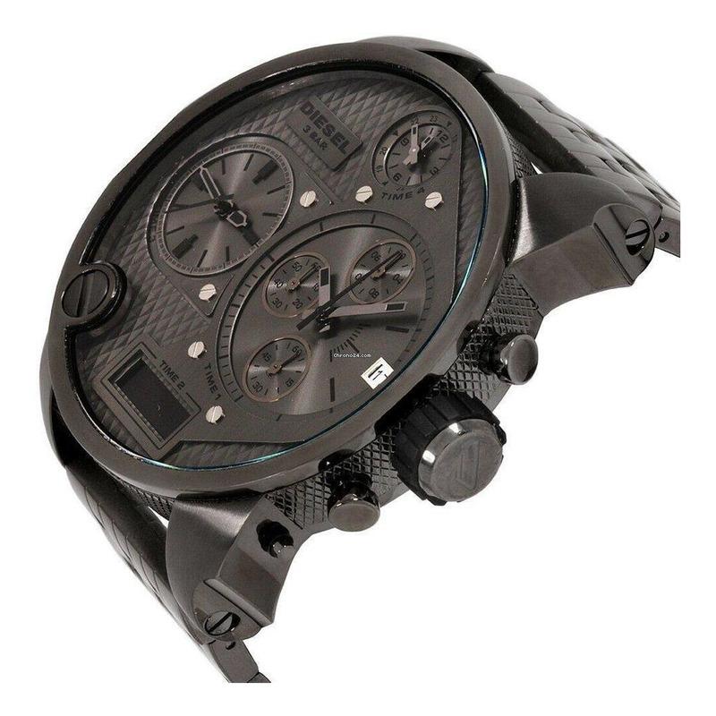 Diesel Mr Daddy 1.0 Gray Dial Gray Stainless Steel Watch For Men - DZ7247 Buy Now By Diesel