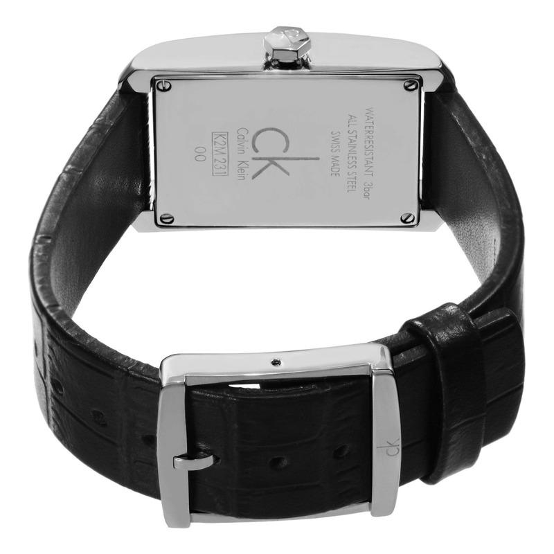 Calvin Klein Window Black Dial Black Leather Strap Watch for Men - K2M23107 Buy Now By Calvin Klein