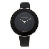 Calvin Klein Chic Black Dial Black Leather Strap Watch for Women - K7N23CB1 Buy Now By Calvin Klein