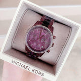 Michael Kors Ritz Chronograph Purple Dial Purple Steel Strap Watch For Women - MK6720 Buy Now By Michael Kors