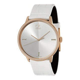 Calvin Klein Accent White Dial White Leather Strap Watch for Women - K2Y2Y6KW Buy Now By Calvin Klein