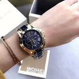 Michael Kors Bradshaw Navy Blue Dial Two Tone Steel Strap Watch for Women - MK6268 Buy Now By Michael Kors