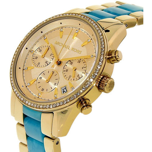Michael Kors Ritz Gold Dial Two Tone Steel Strap Watch for Women - MK6328 Buy Now By Michael Kors