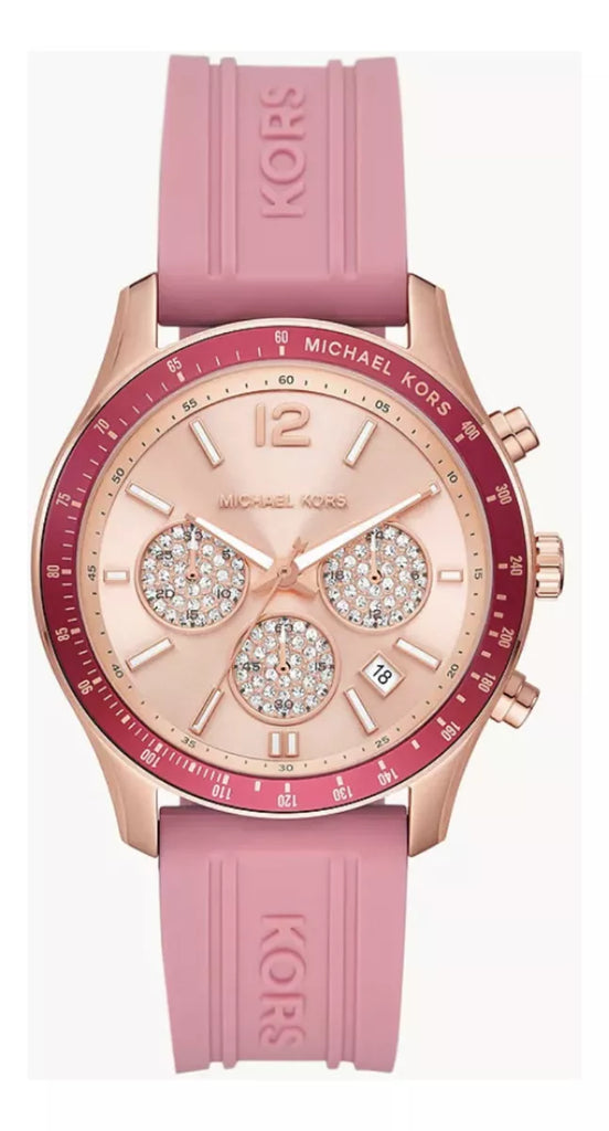 Michael Kors Berkley Quartz Rose Gold Dial Pink Rubber Strap Watch for Women - MKO1039 Buy Now By Michael Kors