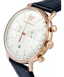 Emporio Armani Aviator Silver Dial Blue Leather Strap Watch For Men - AR11123 Buy Now By Emporio Armani