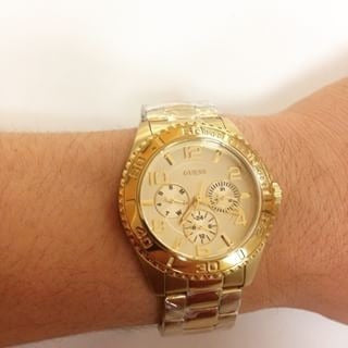 Guess BFF Multifunction Gold Dial Gold Steel Strap Watch for Men - W0231L2 Buy Now By Guess