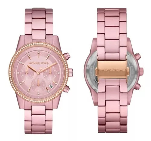 Michael Kors Ritz Chronograph Rose Gold Dial Rose Gold Steel Strap Watch For Women - MK6753 Buy Now By Michael Kors