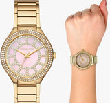 Michael Kors Kerry Mother of Pearl Dial Gold Steel Strap Watch for Women - MK3396 Buy Now By Michael Kors