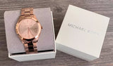 Michael Kors Mini Slim Runway Chronograph Quartz Rose Gold Dial Rose Gold Steel Strap Watch For Women - MK3205 Buy Now By Michael Kors