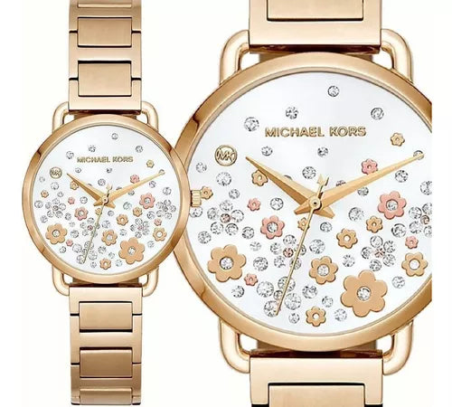 Michael Kors Portia Quartz White Dial Gold Steel Strap Watch for Women - MK3840 Buy Now By Michael Kors