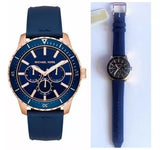 Michael Kors Cunningham Multifunction Blue Dial Blue Rubber Strap Watch For Men - MK7163 Buy Now By Michael Kors
