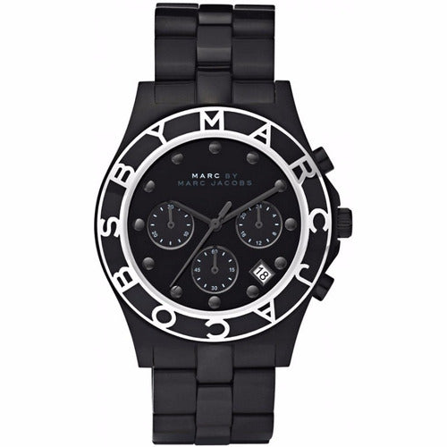 Marc Jacobs Blade Chronograph Black Dial Black Steel Strap Watch for Women - MBM3083 Buy Now By Marc Jacobs